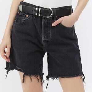 Levi’s 501 Mid-Thigh Cutoff Denim Short in black | size 25 | BRAND NEW